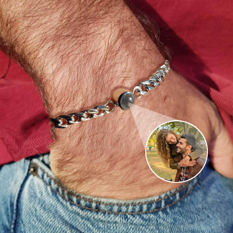 Pulsera de proyección de fotos conmemorativa personalizada, regalo para aniversario
