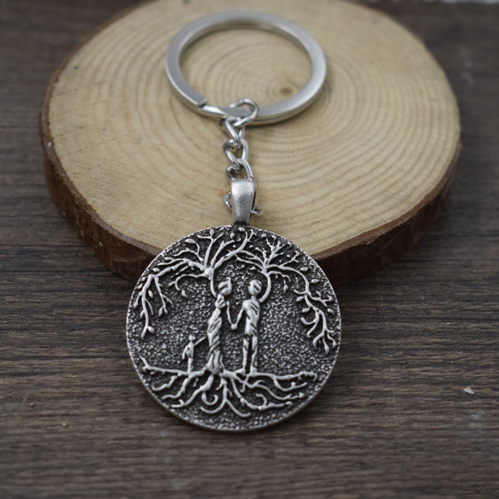 Padres y llavero colgante 'árbol de la vida' de 1 ~ 5 niños