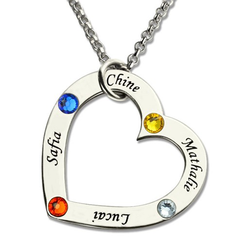 Madre Collar Familia En Tu Corazón Joyas