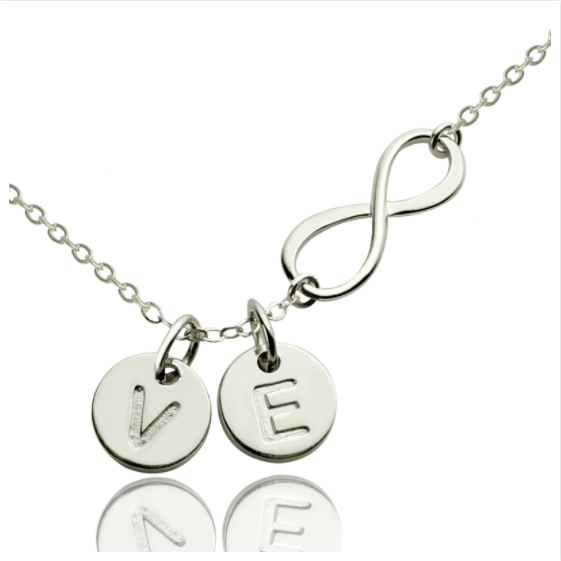 Collar personalizado con inicial de infinito