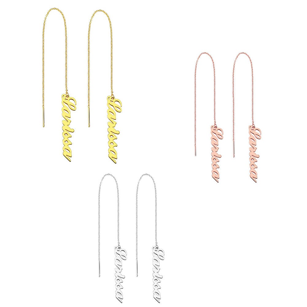 Pendientes personalizados con nombre