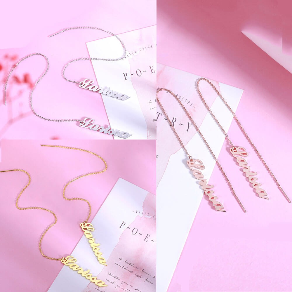 Pendientes personalizados con nombre