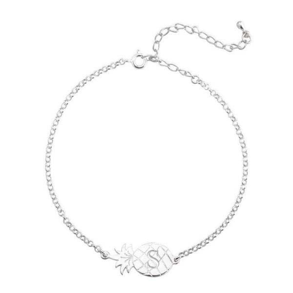 Tobillera Charm Personalizada con Piña Ajustable