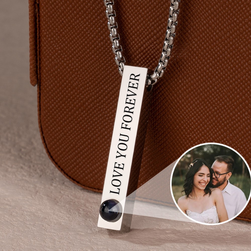 Collar de proyección de fotos personalizado, joyería conmemorativa para hombres, regalos de aniversario de boda, ideas de regalos de amor para esposa