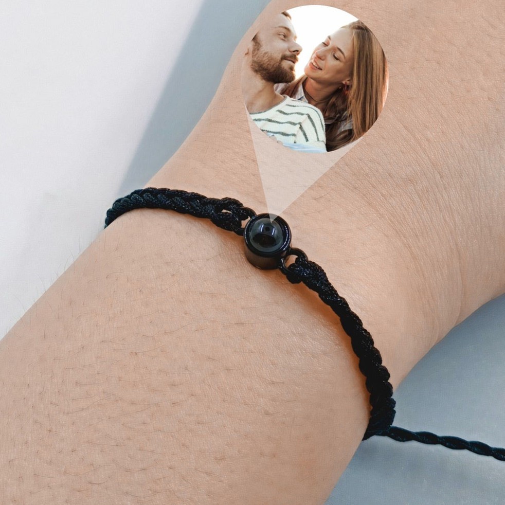 Pulsera de proyección de fotos personalizada, regalo para aniversario