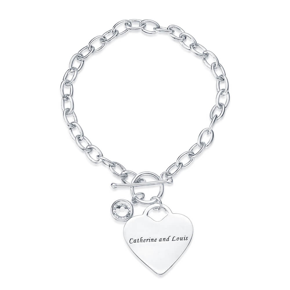 Pulsera de abalorios personalizada con colgante de piedra natal