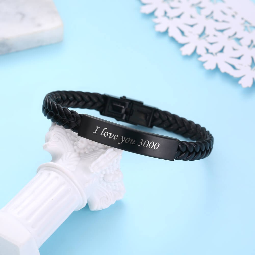 Pulsera de cuero trenzada personalizada personalizada pulsera de cuero trenzada