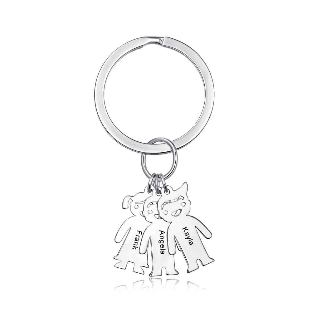 Llavero personalizado con dijes de 1-6 niños