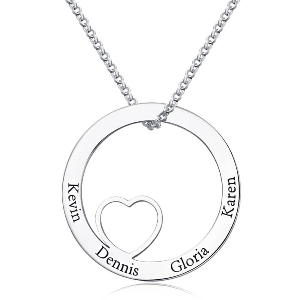 Collar personalizado con etiqueta colgante grabada con 1-6 nombres