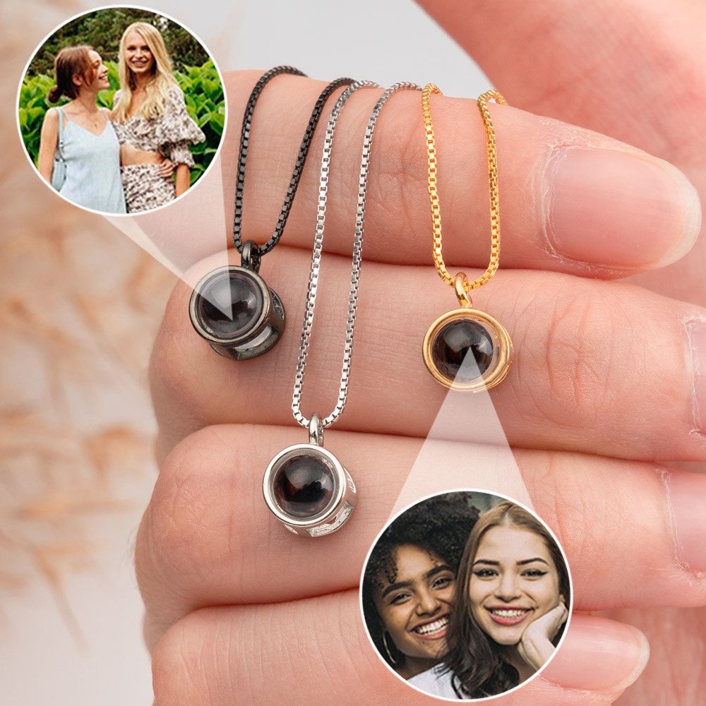 Collar de proyección personalizado para hombres, regalo para novio, regalo de aniversario para él