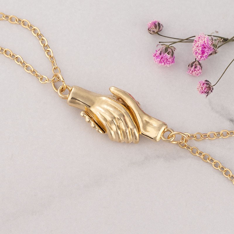 Collar de apretón de manos magnético personalizado para parejas