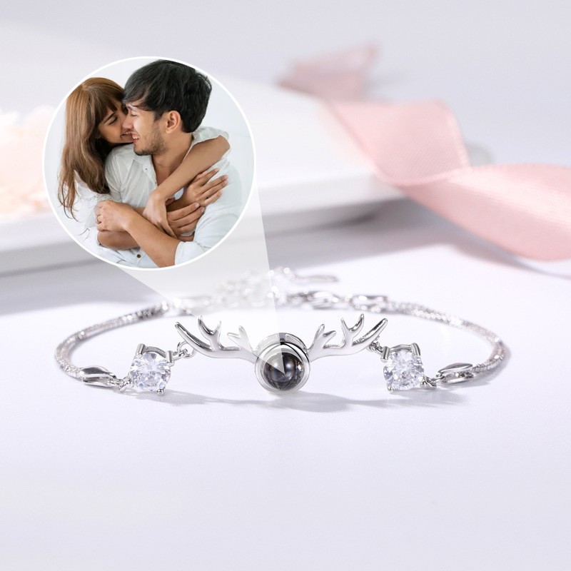 Pulsera de proyección de fotos conmemorativa personalizada, regalo para pareja, aniversario de boda, cumpleaños