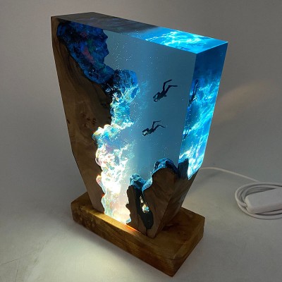 Luz nocturna de resina de exploración de aguas profundas de buceo epoxi