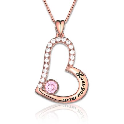 Collar de piedra natal de Love You Mom