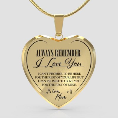 Collar Corazón Recuerda Siempre (Love Mom)