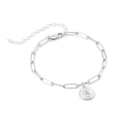 Pulsera de cadena de eslabones con iniciales Odeion