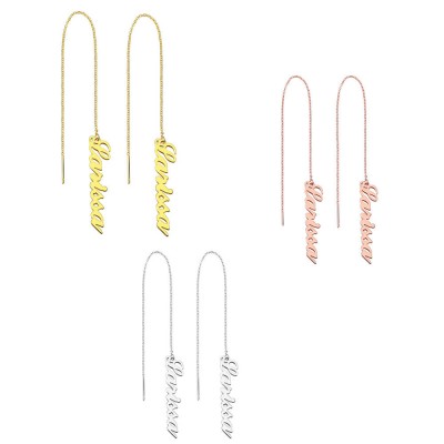 Pendientes personalizados con nombre