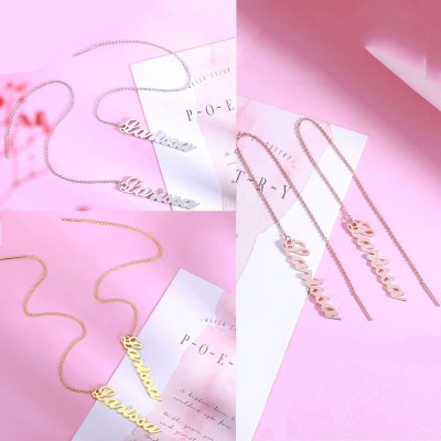 Pendientes personalizados con nombre