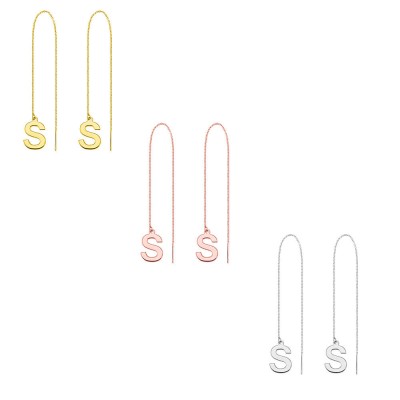 Pendientes de enhebrador de letras personalizados