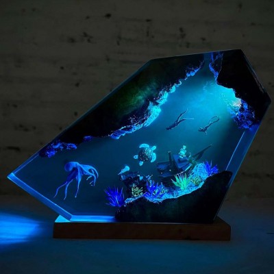 ¡¡Gran venta!! Luz nocturna de resina de pulpo y buzo