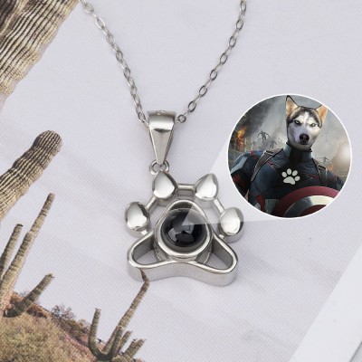 Collar personalizado de proyección de fotos de mascotas