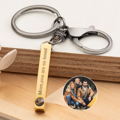 Llavero de proyección de fotos personalizado, regalos conmemorativos para mamá, papá, regalo de cumpleaños para ella