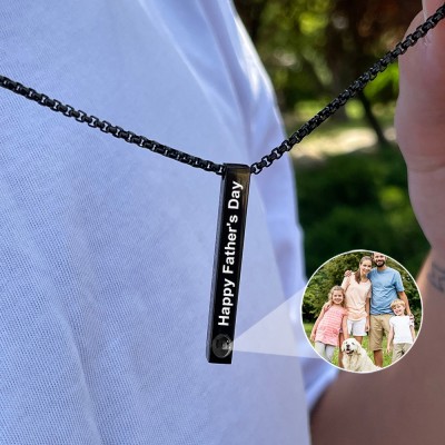 Proyección de barra personalizada Collar grabado Regalo conmemorativo Ideas de regalos para el día del padre