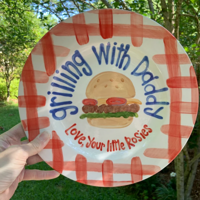 Plato para asar a la parrilla personalizado de papá Regalo para el Día del Padre