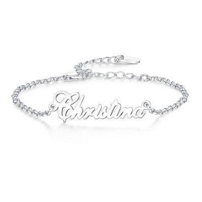 Pulsera con nombre personalizado ajustable