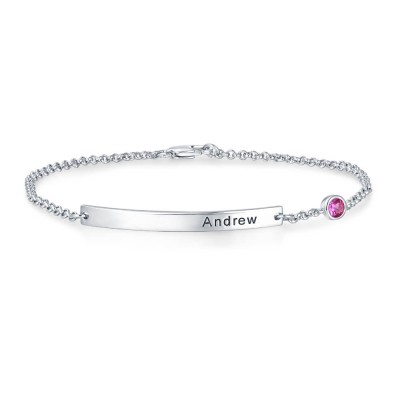 Pulsera con placa de identificación personalizada | Pulsera delicada