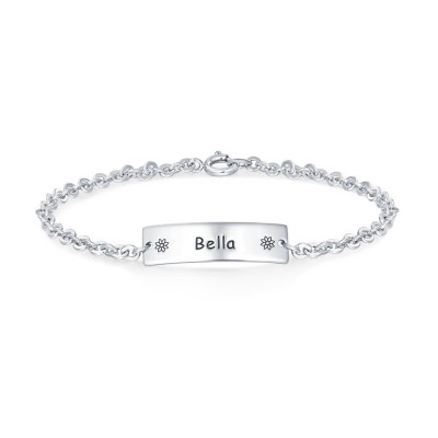 Pulsera personalizada con nombre de bebé para regalo