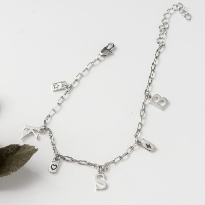 Pulsera Inicial Personalizada Con 1-6 Iniciales