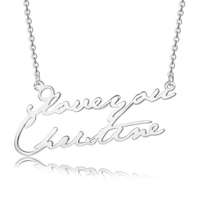 Collar personalizado con 2 nombres Collar personalizado con nombre para ella para parejas