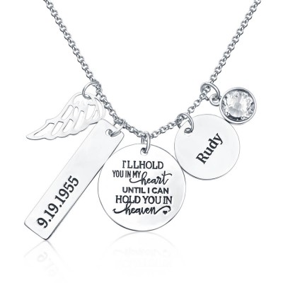 Collar conmemorativo personalizado I'll Hold You In My Heart