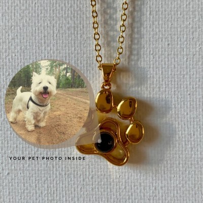 Collar personalizado de proyección de fotos de mascotas
