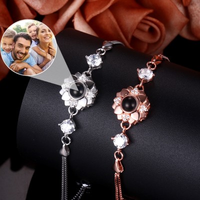 Pulsera de proyección de fotos conmemorativa personalizada, regalo para pareja, aniversario de boda, cumpleaños