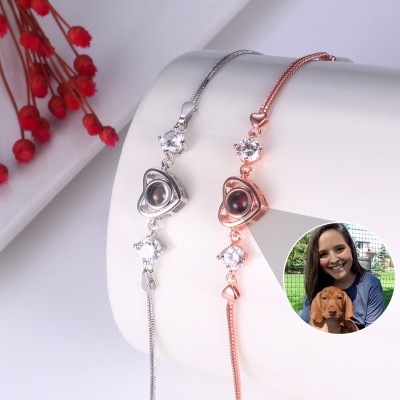 Pulsera de proyección de fotos conmemorativa personalizada, regalo para pareja, aniversario de boda, cumpleaños