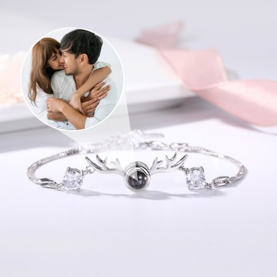 Pulsera de proyección de fotos conmemorativa personalizada, regalo para pareja, aniversario de boda, cumpleaños