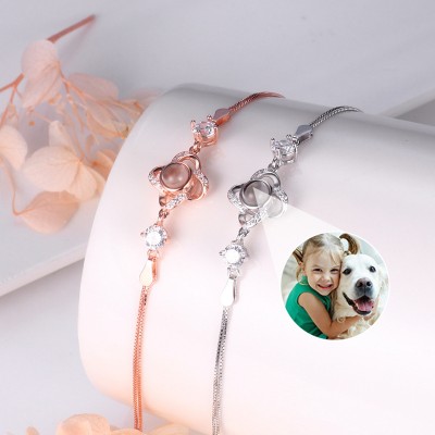 Pulsera de proyección de fotos conmemorativa personalizada, regalo para pareja, aniversario de boda, cumpleaños