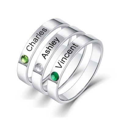 Anillos de madre personalizados anillos de piedra natal baratos para madre e hija Adorlla Mexico