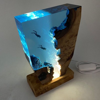 Luz nocturna de resina de exploración de aguas profundas de buceo epoxi