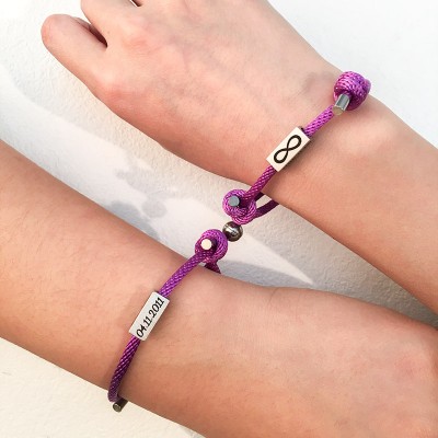 Juego personalizado de 2 pulseras magnéticas a juego para parejas