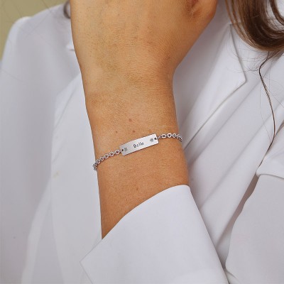 Pulsera personalizada con nombre de bebé para regalo