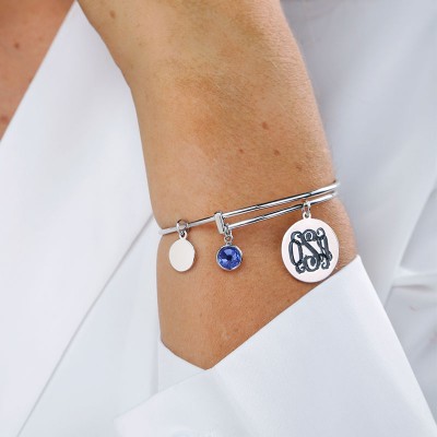 Pulsera personalizada con monograma