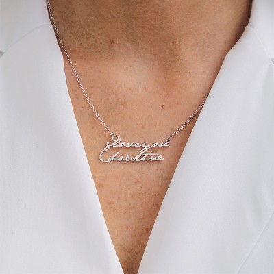 Collar personalizado con 2 nombres Collar personalizado con nombre para ella para parejas