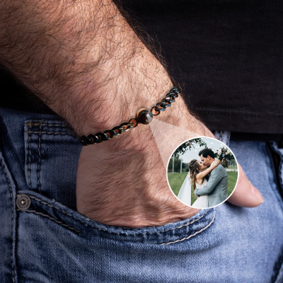 Pulsera de proyección de fotos conmemorativa personalizada, regalo para aniversario