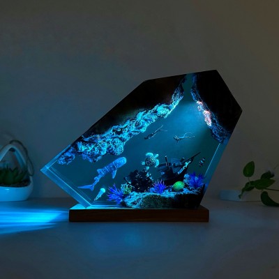 ¡¡Gran venta!! Luz nocturna de resina epoxi oceánica