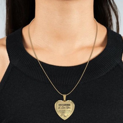Collar Corazón Recuerda Siempre (Love Mom)