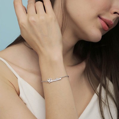 Pulsera con nombre personalizado ajustable