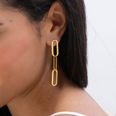 Pendientes de cadena de eslabones Aria